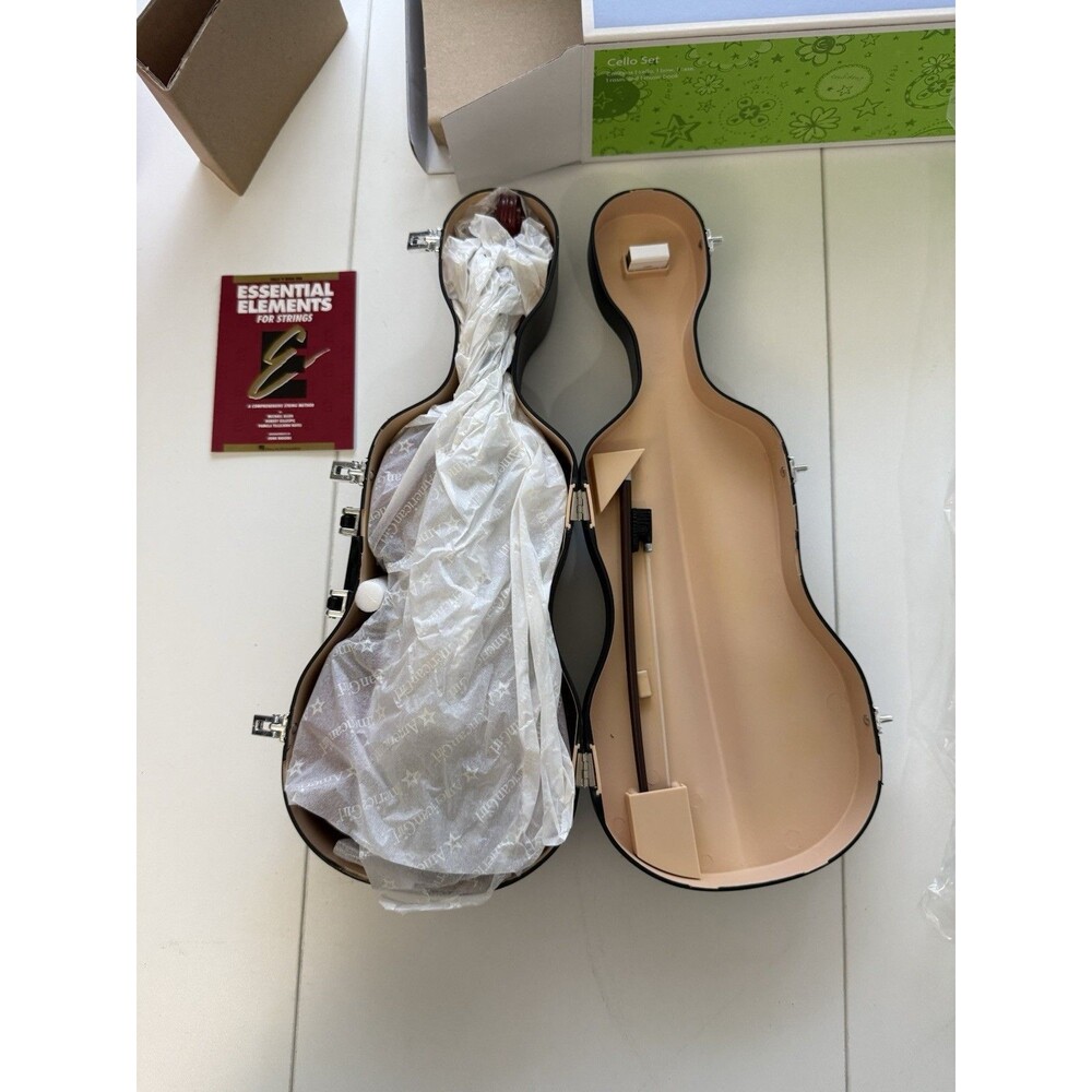 American Girl Doll Cello With Rosin Bow Book Case Instrument Box - Picture 5 of 14